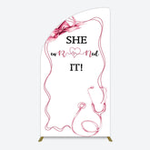 Lofaris Pink Bachelor Cap Earned It Nurse Grad Half Moon Arch Backdrop